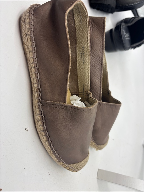 Fabiolas Other - Men's Casual Leather Espadrille Slip-Ons - Brown